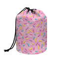 Cute Candy Pattern Print Drawstring Makeup Bag