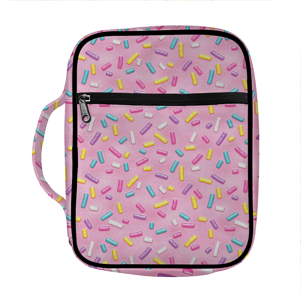Cute Candy Pattern Print Front Pocket Bible Bag