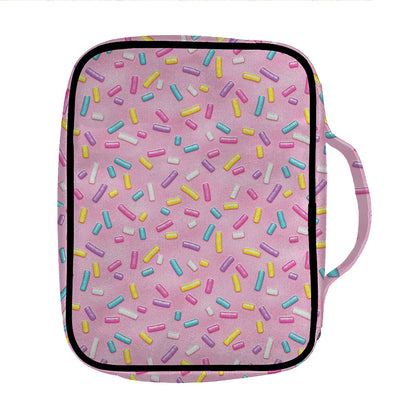 Cute Candy Pattern Print Front Pocket Bible Bag