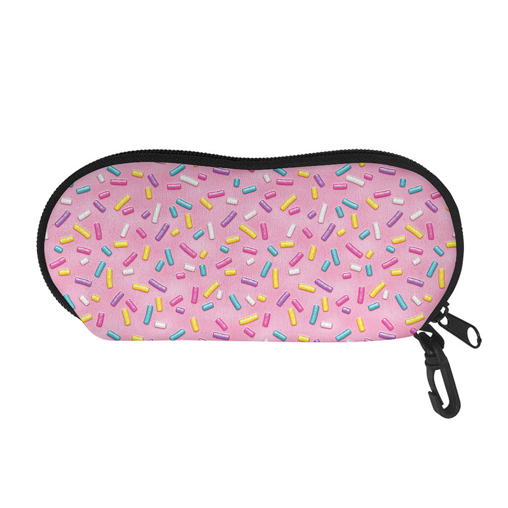 Cute Candy Pattern Print Glasses Case