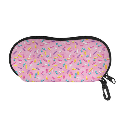 Cute Candy Pattern Print Glasses Case