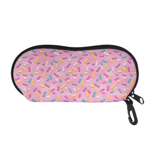 Cute Candy Pattern Print Glasses Case