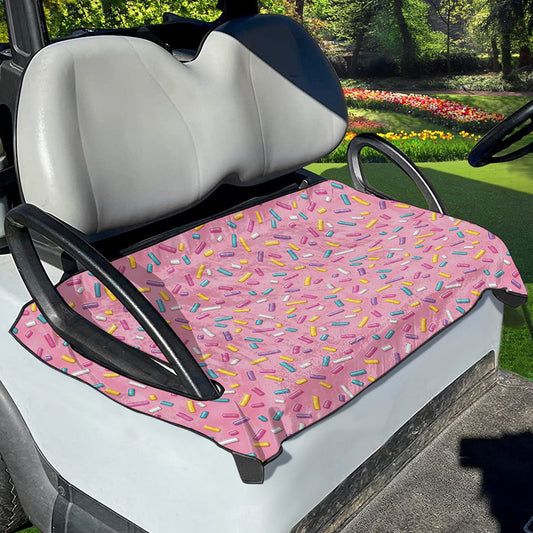 Cute Candy Pattern Print Golf Cart Seat Cover