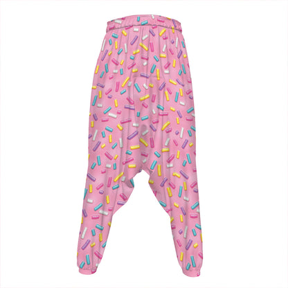 Cute Candy Pattern Print Hammer Pants