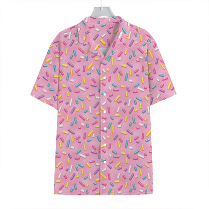 Cute Candy Pattern Print Hawaiian Shirt
