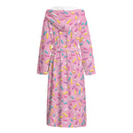 Cute Candy Pattern Print Hooded Bathrobe