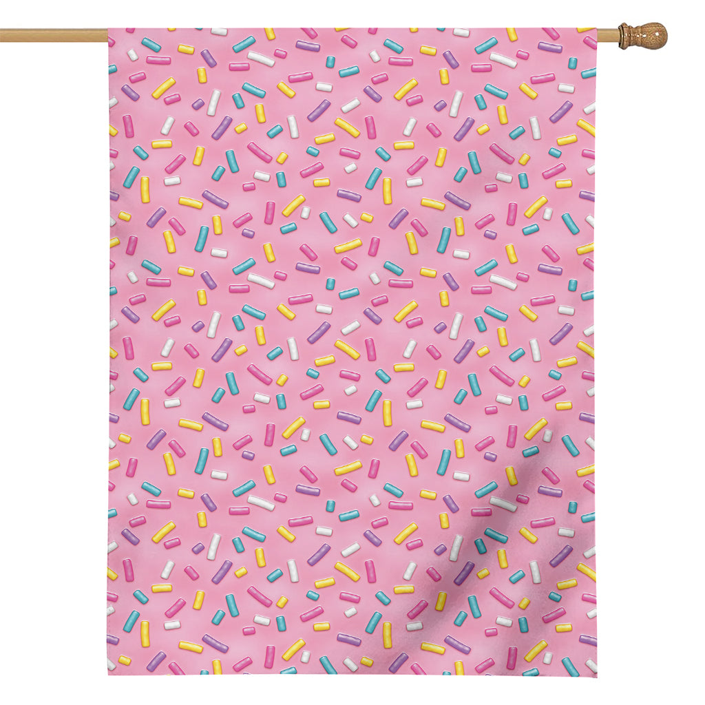 Cute Candy Pattern Print House Flag