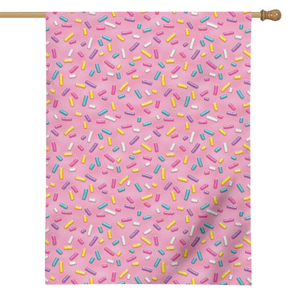 Cute Candy Pattern Print House Flag