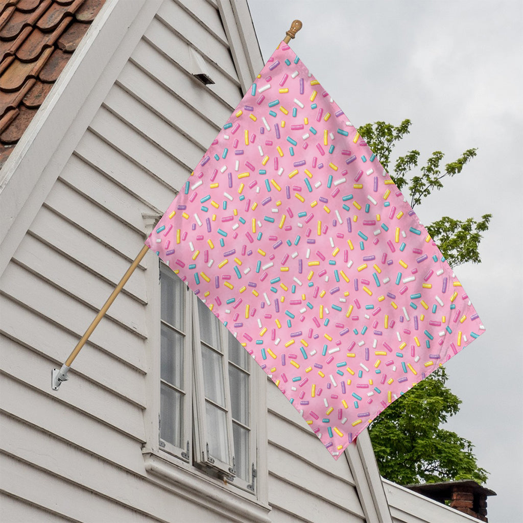 Cute Candy Pattern Print House Flag