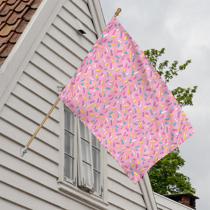 Cute Candy Pattern Print House Flag