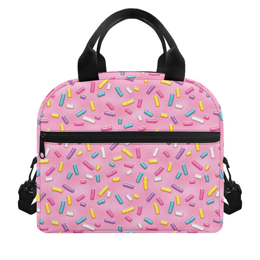 Cute Candy Pattern Print Insulated Lunch Bag