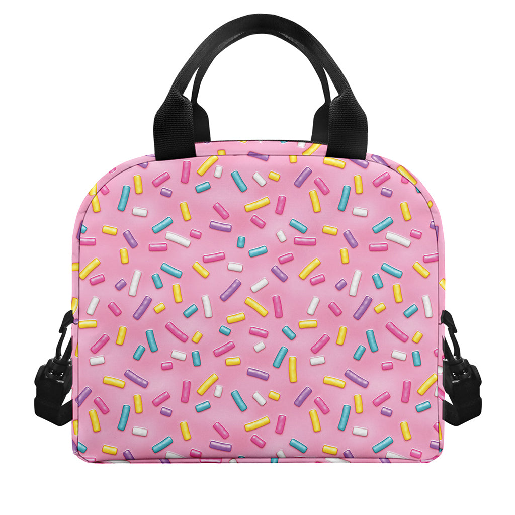 Cute Candy Pattern Print Insulated Lunch Bag