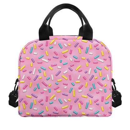 Cute Candy Pattern Print Insulated Lunch Bag