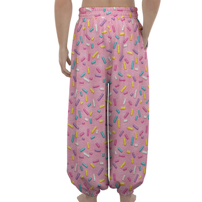 Cute Candy Pattern Print Lantern Pants