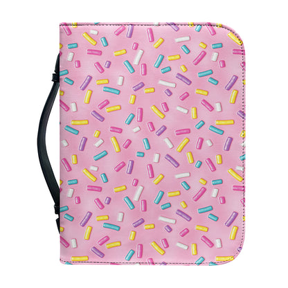 Cute Candy Pattern Print Leather Bible Cover