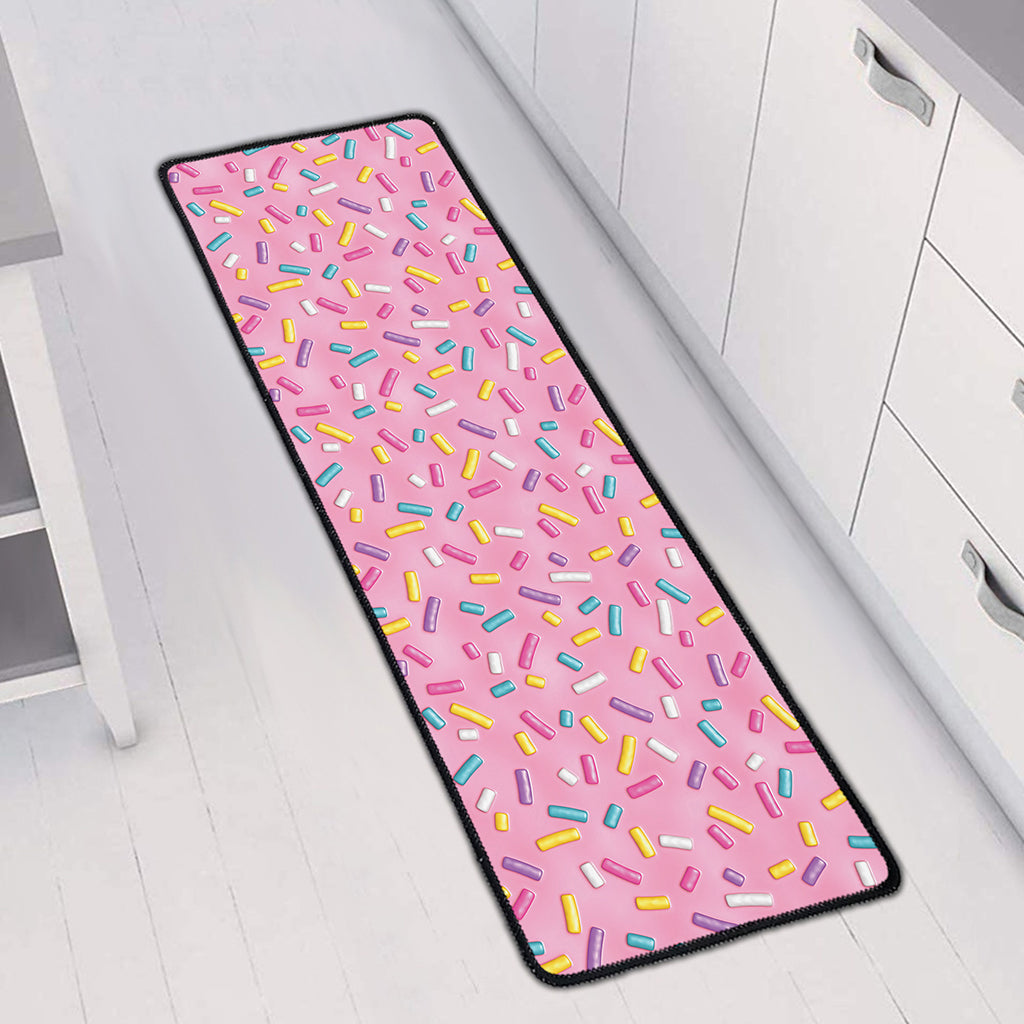 Cute Candy Pattern Print Long Kitchen Mat