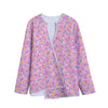 Cute Candy Pattern Print Long Sleeve Short Coat