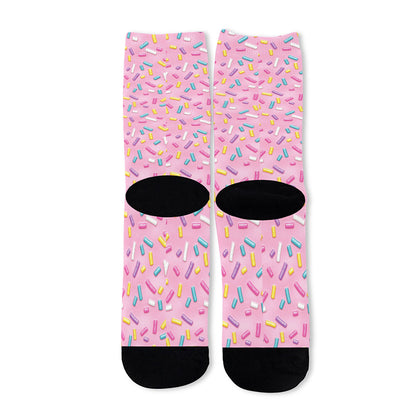 Cute Candy Pattern Print Long Socks