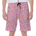 Cute Candy Pattern Print Men's Beach Shorts