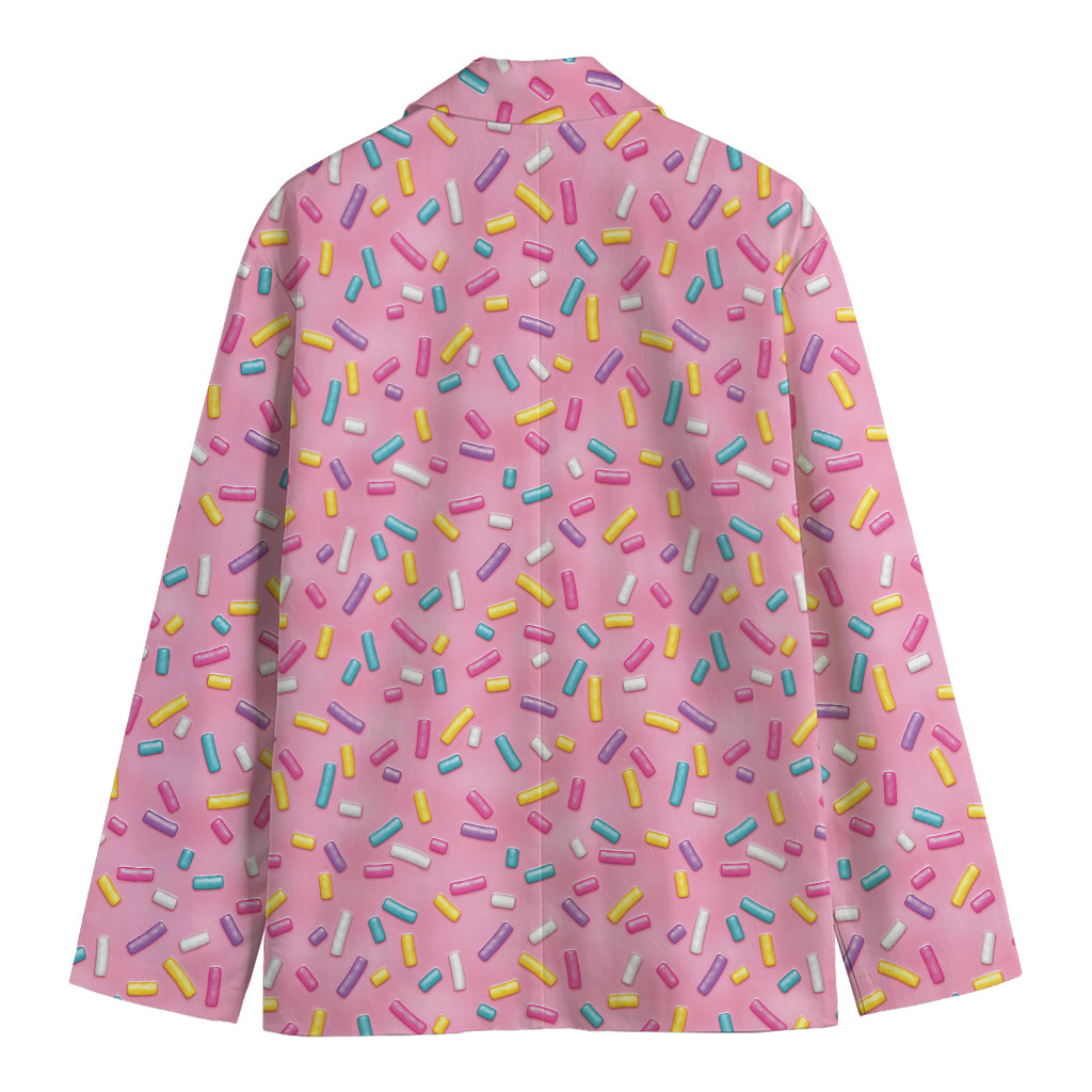 Cute Candy Pattern Print Men's Blazer