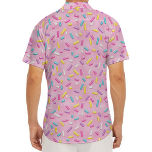 Cute Candy Pattern Print Men's Deep V-Neck Shirt