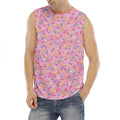 Cute Candy Pattern Print Men's Fitness Tank Top