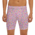 Cute Candy Pattern Print Men's Long Boxer Briefs