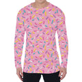 Cute Candy Pattern Print Men's Long Sleeve T-Shirt