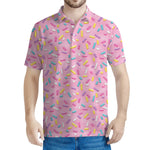 Cute Candy Pattern Print Men's Polo Shirt