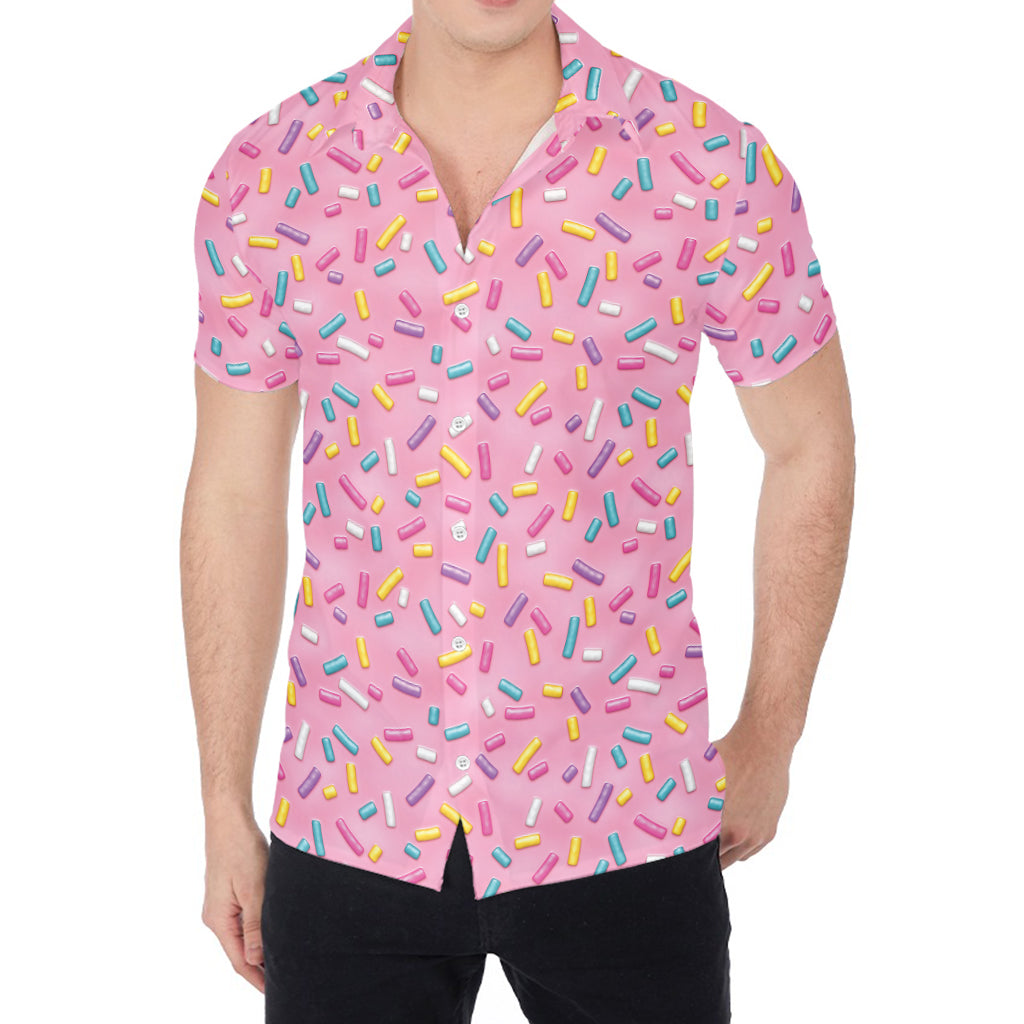 Cute Candy Pattern Print Men's Shirt