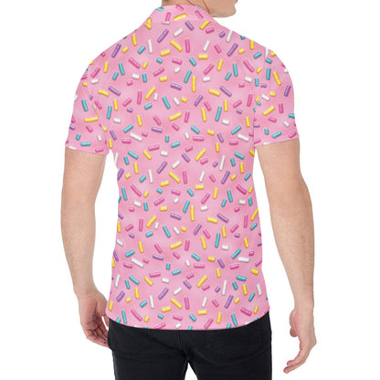 Cute Candy Pattern Print Men's Shirt