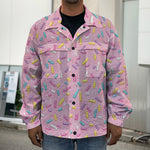 Cute Candy Pattern Print Men's Shirt Jacket