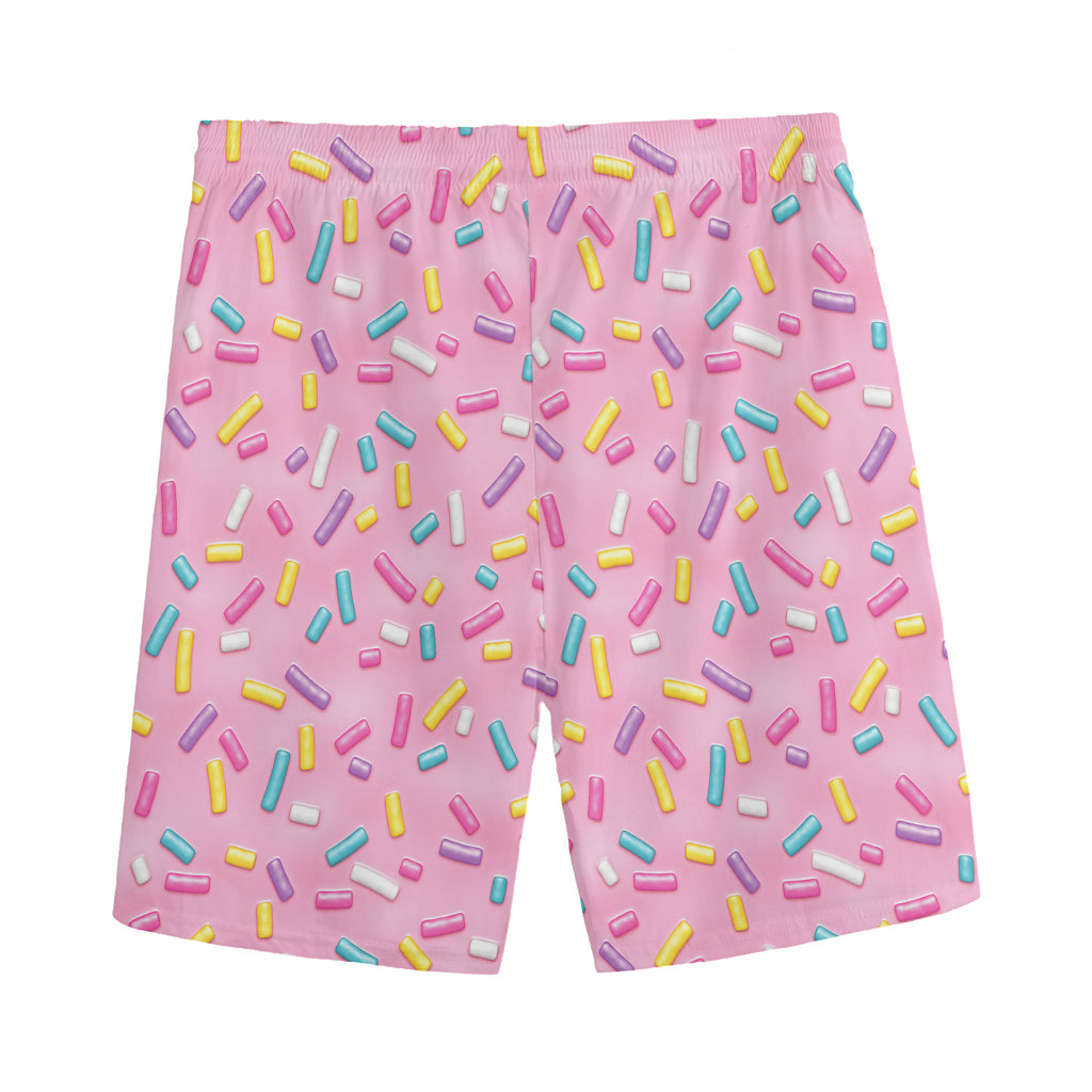 Cute Candy Pattern Print Men's Sports Shorts
