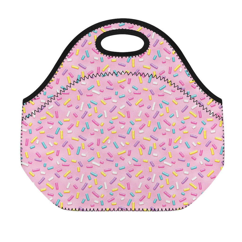 Cute Candy Pattern Print Neoprene Lunch Bag