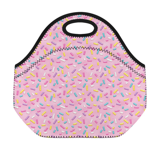 Cute Candy Pattern Print Neoprene Lunch Bag