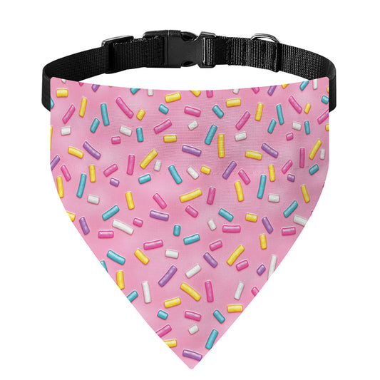 Cute Candy Pattern Print Over The Collar Dog Bandana