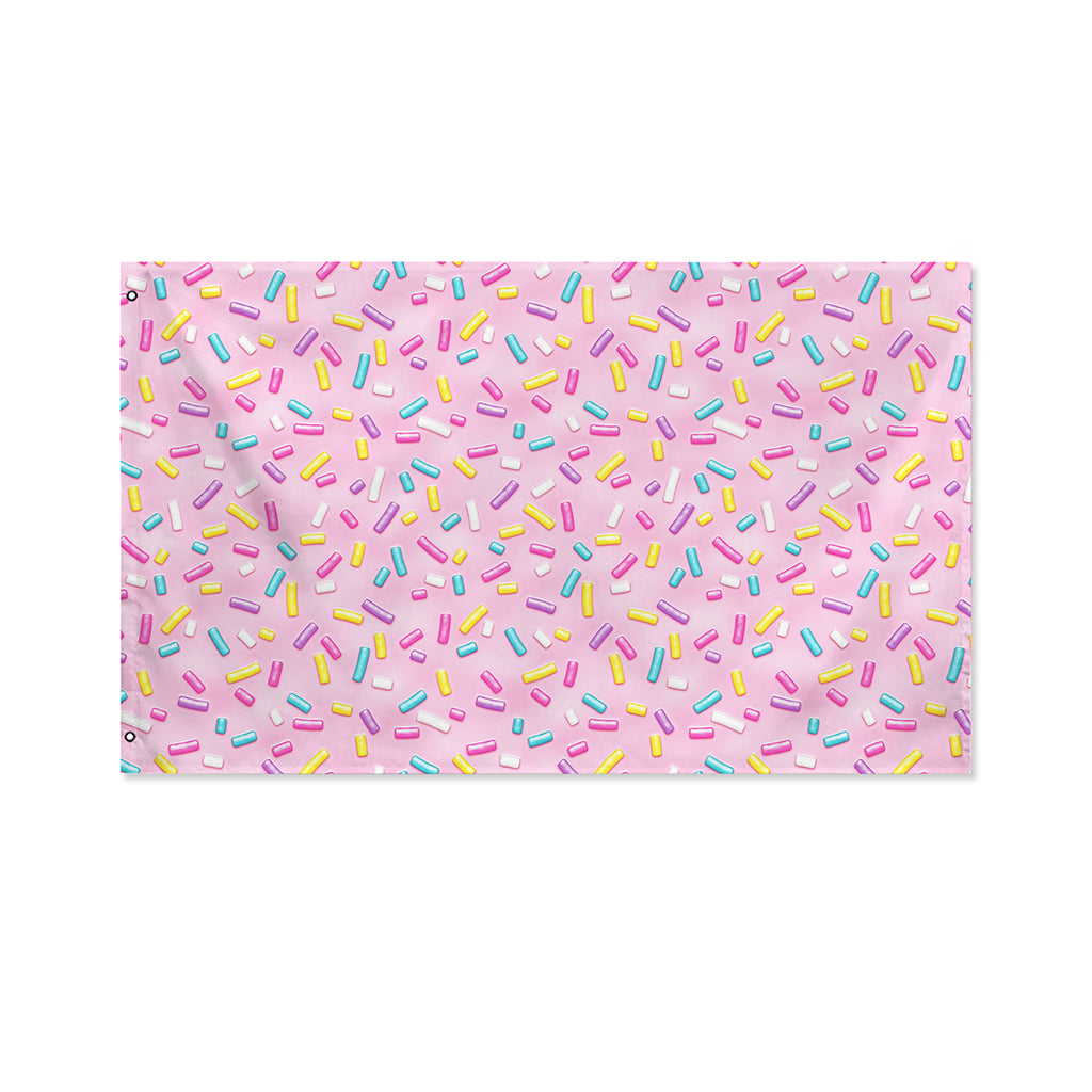 Cute Candy Pattern Print Polyester Flag