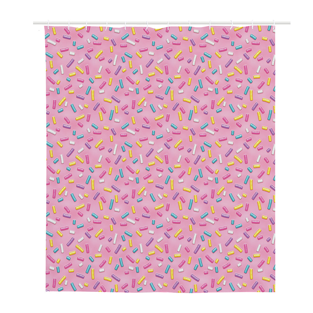 Cute Candy Pattern Print Polyester Shower Curtain