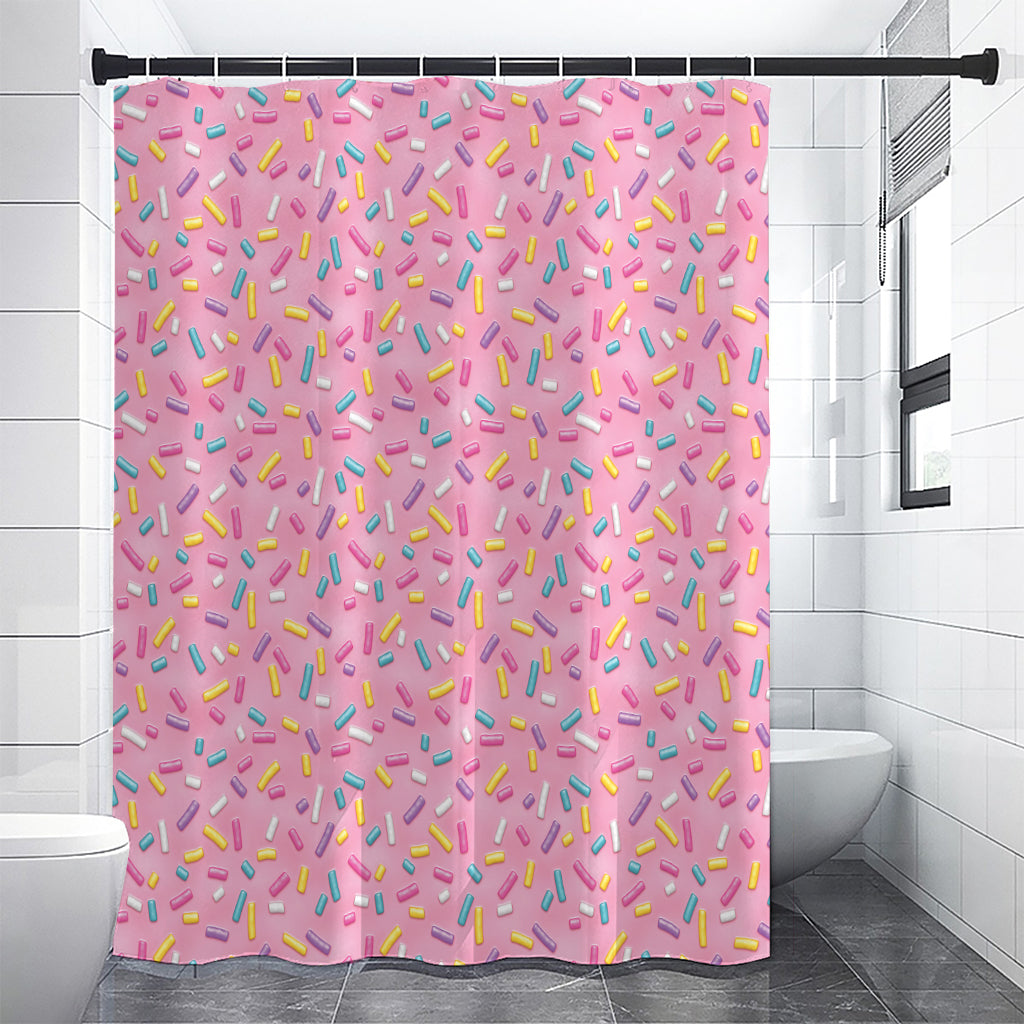 Cute Candy Pattern Print Premium Shower Curtain