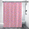 Cute Candy Pattern Print Premium Shower Curtain