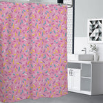 Cute Candy Pattern Print Premium Shower Curtain