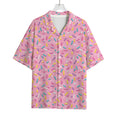 Cute Candy Pattern Print Rayon Hawaiian Shirt