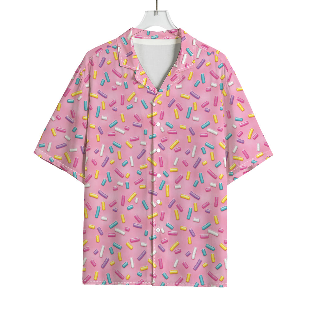Cute Candy Pattern Print Rayon Hawaiian Shirt