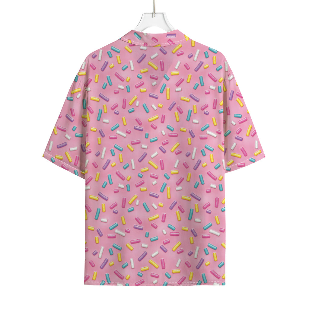 Cute Candy Pattern Print Rayon Hawaiian Shirt