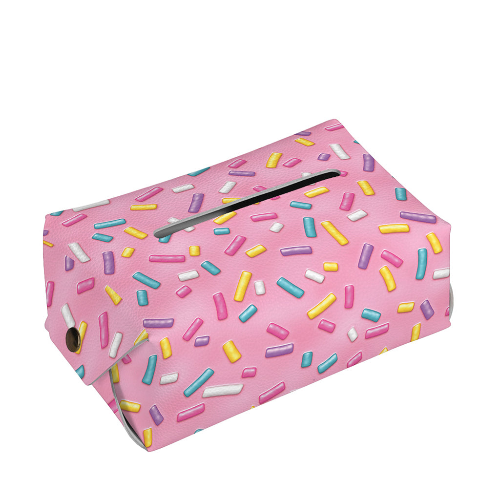 Cute Candy Pattern Print Rectangle Tissue Box Cover