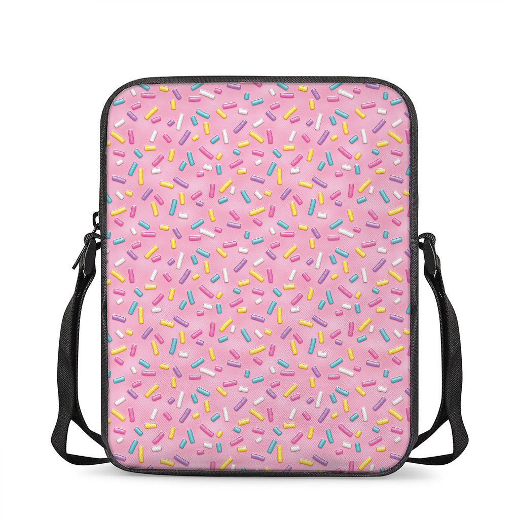 Cute Candy Pattern Print Rectangular Crossbody Bag