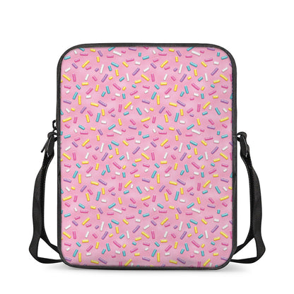Cute Candy Pattern Print Rectangular Crossbody Bag