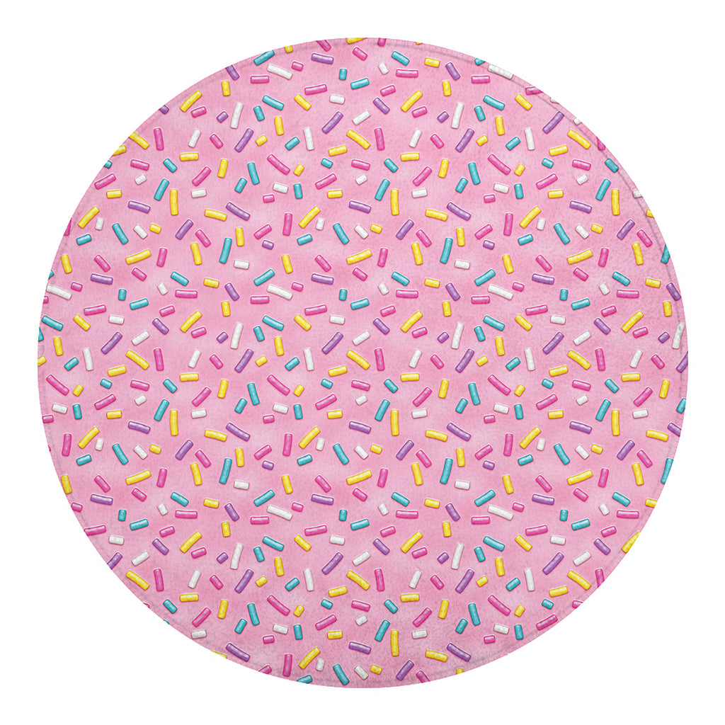 Cute Candy Pattern Print Round Blanket