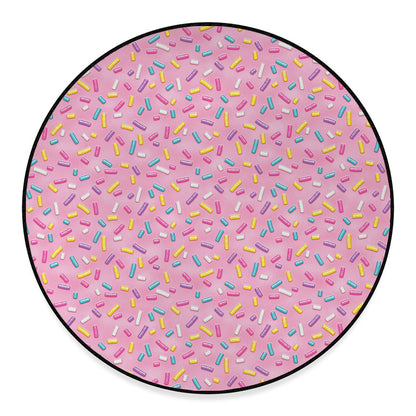 Cute Candy Pattern Print Round Floor Mat