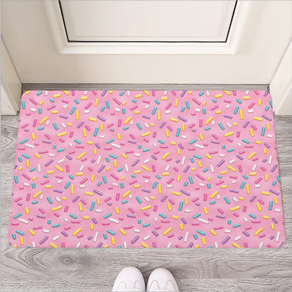 Cute Candy Pattern Print Rubber Doormat